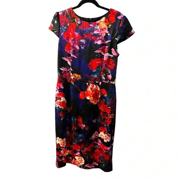 Betsey Johnson floral pencil dress size 14 - Picture 1 of 14